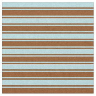 Tissu Lignes en poudre bleue et Brown couleur
