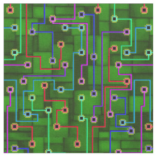 Tissu Lignes et noeuds - Circuits