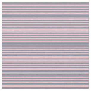 Tissu Lignes gris ardoise légère et rose