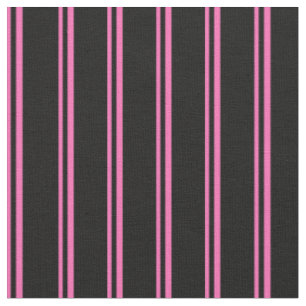 Tissu Lignes/Motifs à rayures roses et noires chaudes