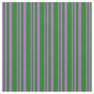 Tissu Lignes orchidées et vert