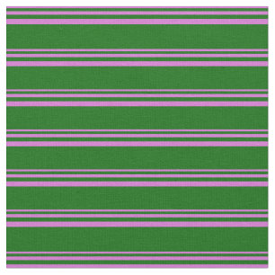 Tissu Lignes orchidées et vert foncé