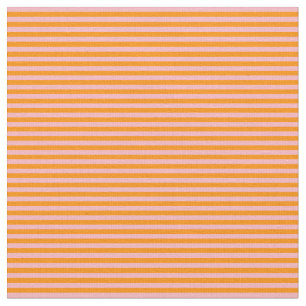 Tissu Lignes rose clair et orange foncé