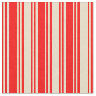 Tissu Lignes rouges et tang