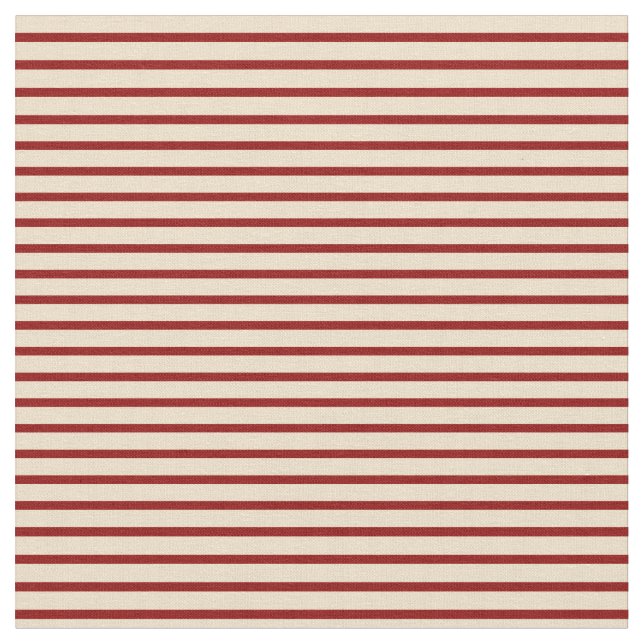 Tissu Lignes rouges tan et foncé (Fermer)