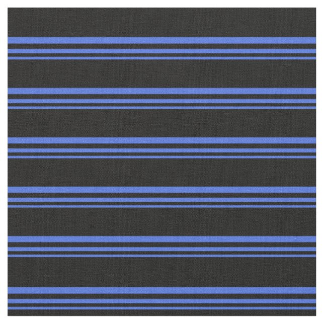 Tissu Lignes Royal Bleues et Noires (Fermer)