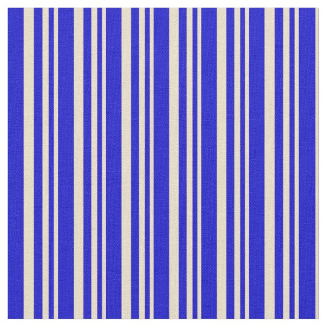 Tissu Lignes Tan & Bleu (Fermer)