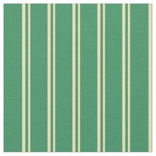 Tissu Lignes Tan & Sea Green