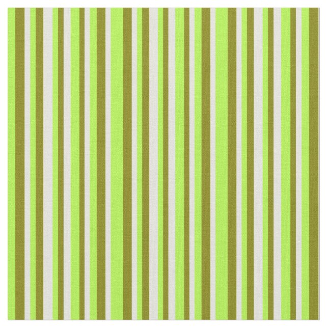 Tissu Lignes vert clair, vert et beige (Fermer)