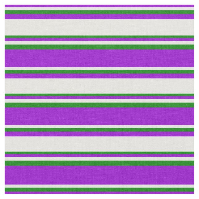 Tissu Lignes violettes foncées, blanches et vertes (Fermer)