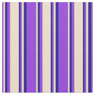 Tissu Lignes violettes, tanes et bleues
