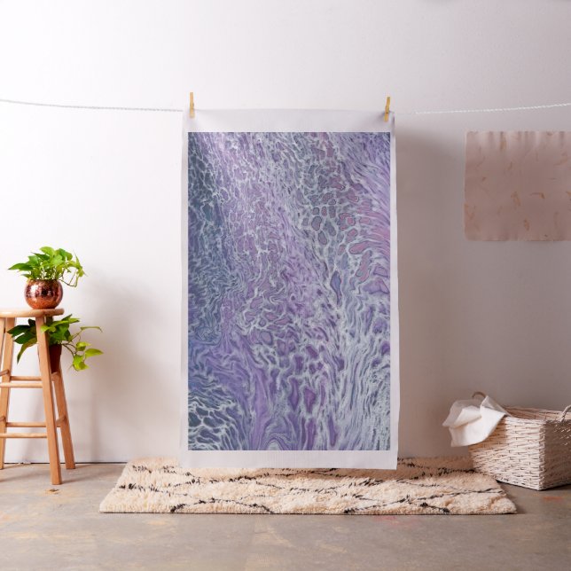 Tissu Lilac Acrylique Pourrissant L'Art Fluide Abstrait (In Situ)