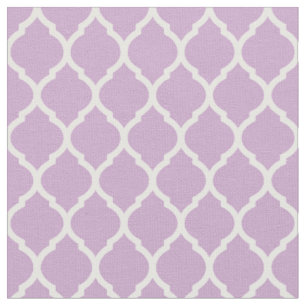 Tissu Lilac Purple Marocain Quatrefoil