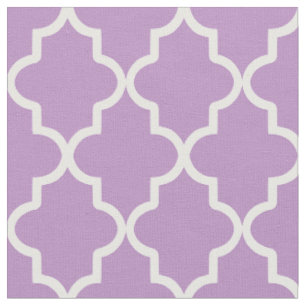 Tissu Lilac Purple Marocain Quatrefoil