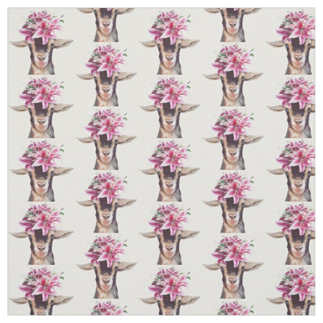 Tissu - Lilly la chèvre (Échantillon)