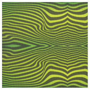 Tissu Lime et jaune vif vert avec rayures noires