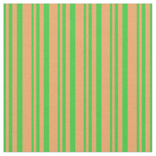 Tissu Lime Vert et Motif Brown coloré