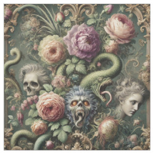 Tissu Limites du baroque - Carreaux de déclaration gothi