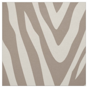 Tissu Linge Beige et Mocha Zebra Imprimer Grande échelle