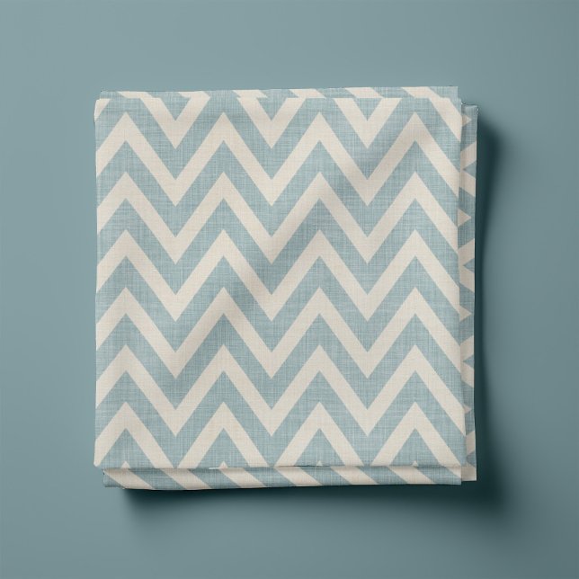 Tissu Linge rustique Beige et bleu Chevron (Créateur téléchargé)