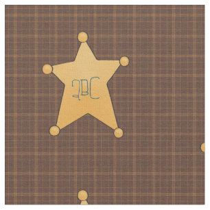 Tissu L'insigne du shérif d'or d'étoile