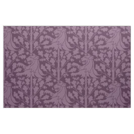 Tissu Lion et chêne, aubergine