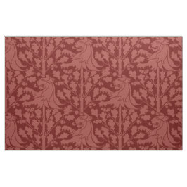 Tissu Lion et chêne, rouge brique