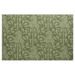 Tissu Lion et chêne, vert olive