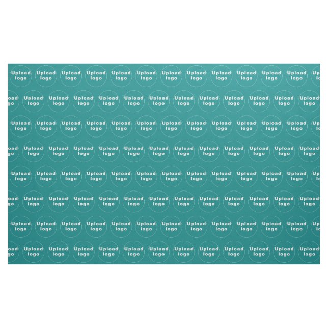 Tissu Logo de l'entreprise Motif sans faille sur Turquoi (Yard)