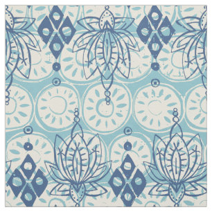 Tissu losange bleu
