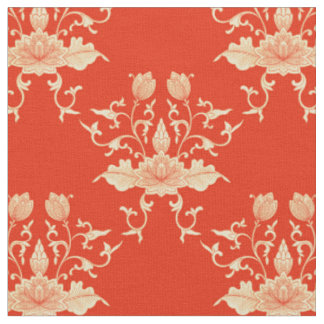 Tissu Lotus | Style floral de la Chinoiserie