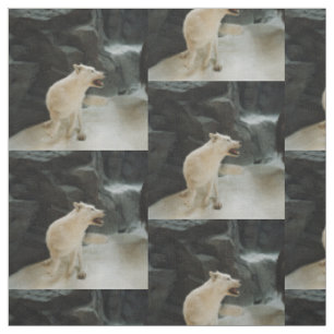 Tissu Loup blanc