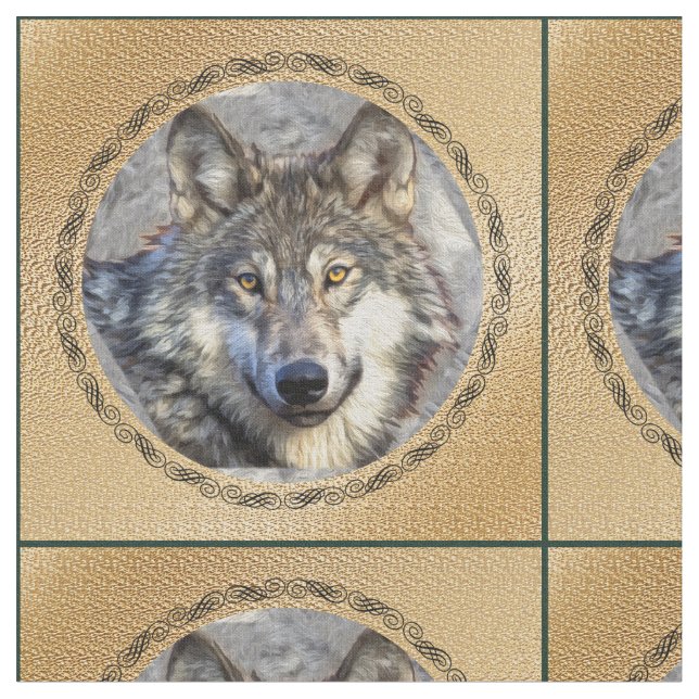 Tissu Loup majestueux (Fermer)