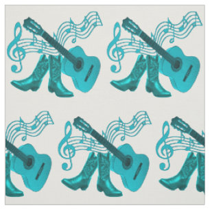 Tissu Lt occidental Blue Guitar et bottes de musique de