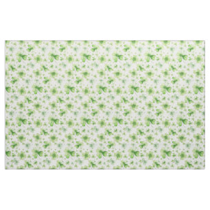 Tissu Lucky Irish Trèfle à quatre feuilles Art aquarelle
