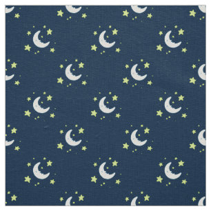 Tissu Lune et étoiles Textile original Imprimer sur la