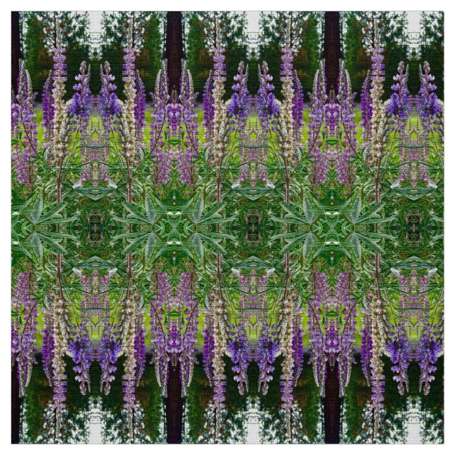 Tissu Lupines toutes dans une rangée (Échantillon)