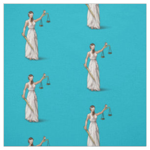Tissu Madame Justice - bleu de scaphandre