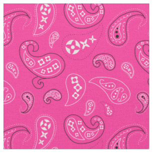 Tissu Magenta Paisley Rose Western Bandana Imprimer