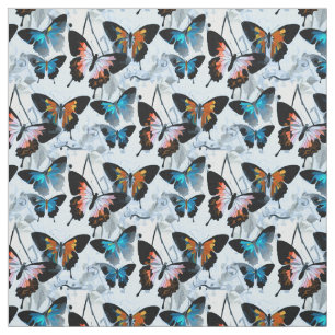 Tissu Magnifique aquarelle Morpho Papillon Artwork