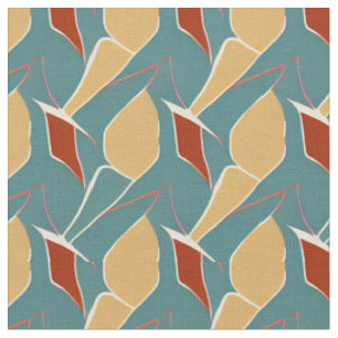 Tissu Magnifique Mid-Century moderne Abstrait