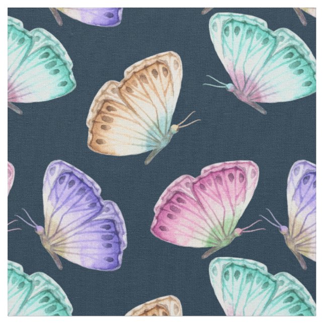 Tissu Magnifique motif papillon à l'aquarelle (Fermer)