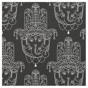 Tissu Main de Fatima, motif hindou