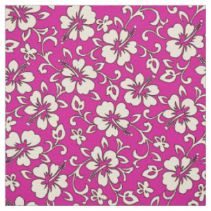 Tissu Malia Hibiscus Hawaii Pareau Imprimer