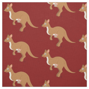Tissu Maman Kangaroo et Joey