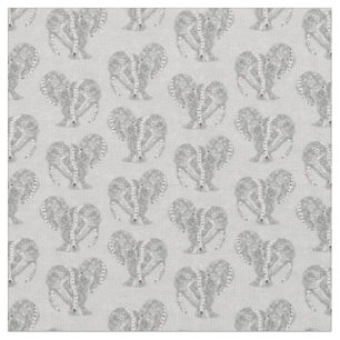 Tissu Manates de tatouage tribaux noirs et blancs