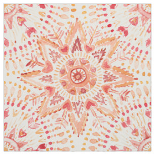 Tissu Mandala d'aquarelle du FEU de GUERRIER