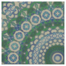 Mandala vert, bleu et gris