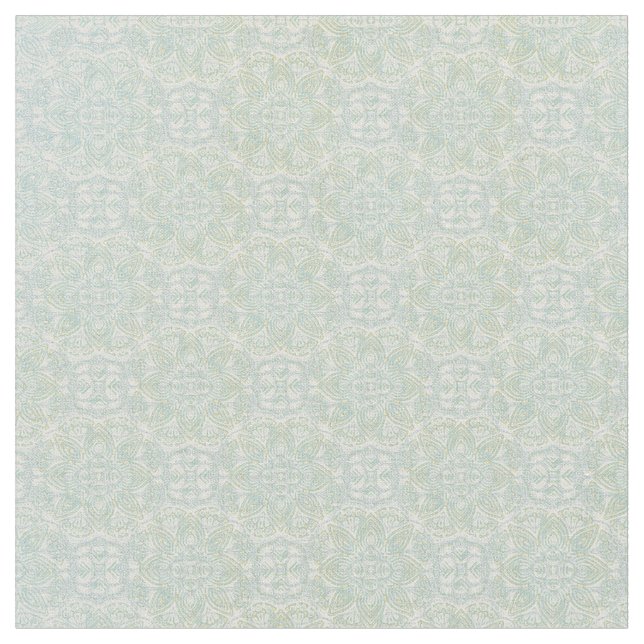 Tissu Mandalas vert clair, jaune et blanc (Fermer)