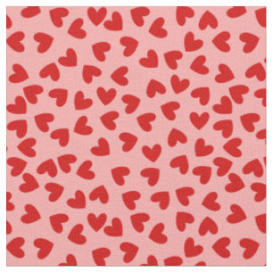 Tissu maneater coeur amour valentines rouge rose